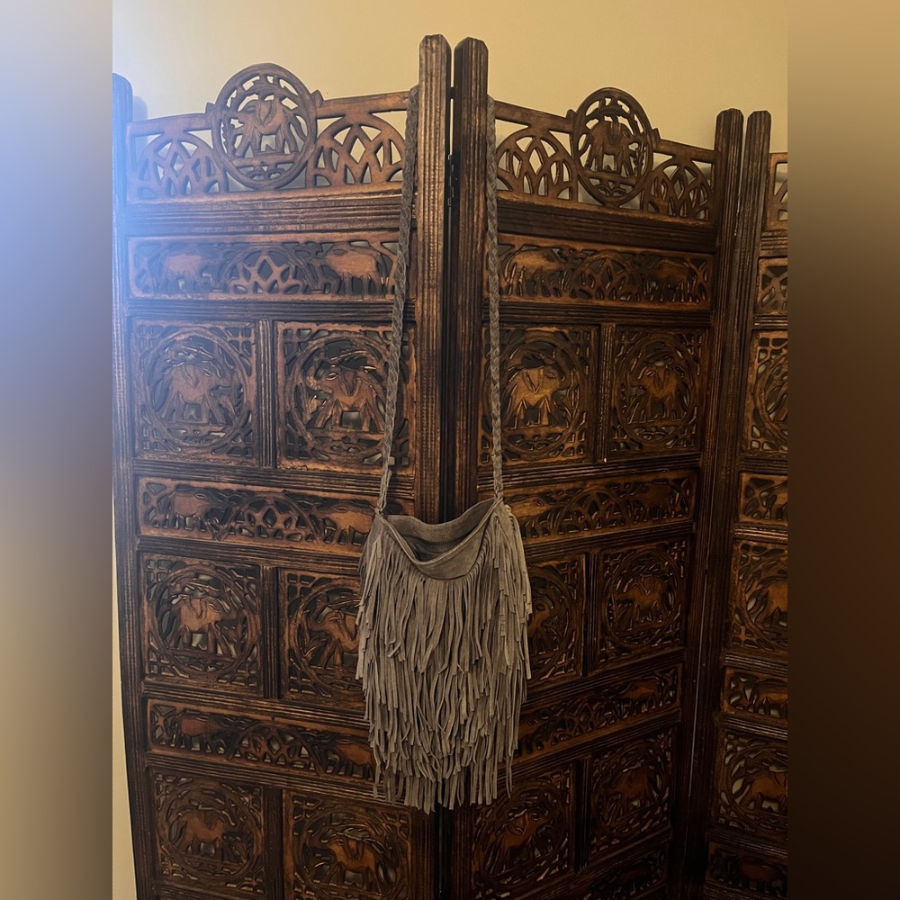 Urban Outfitters suede fringe purse